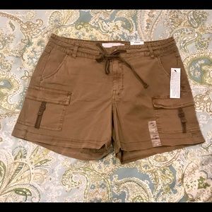Women Khaki Cargo Shorts - Size 10
